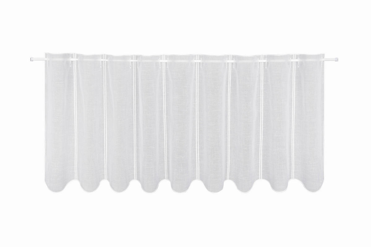 KURZGARDINE   145/90 cm   - Weiß, KONVENTIONELL, Textil (145/90cm)