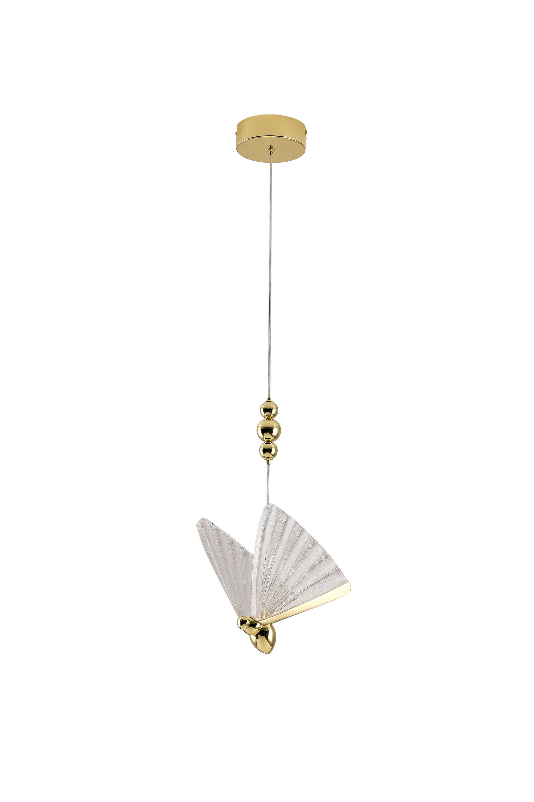 HÄNGELEUCHTE Mariposa 18/130 cm   - Bernsteinfarben, KONVENTIONELL, Metall (18/130cm)