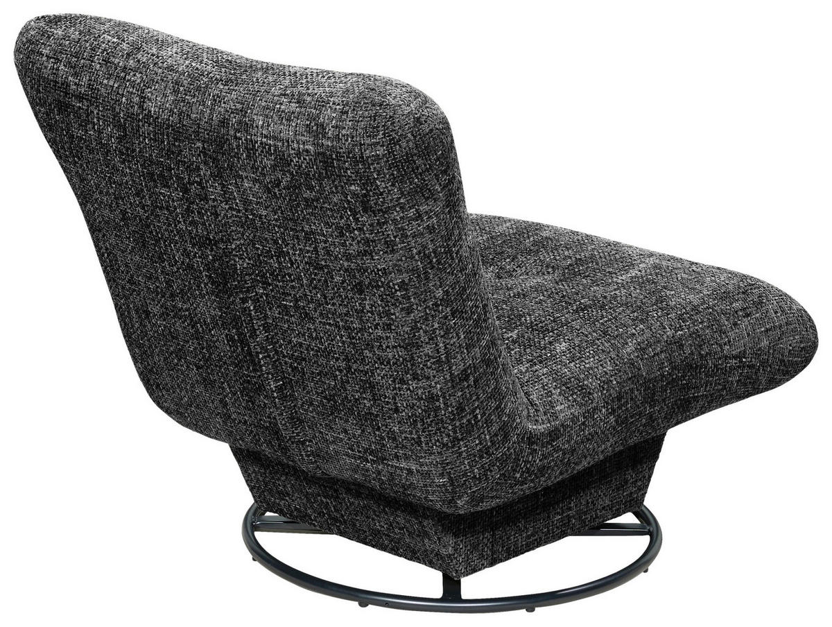 SESSEL in Webstoff Anthrazit  - Anthrazit/Schwarz, Konventionell, Textil/Metall (96/75/93cm) - MID.YOU