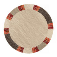WEBTEPPICH 200 cm Palazzo Lobo Dunkelbraun, Beige rund  - Dunkelbraun/Beige, KONVENTIONELL, Textil (200cm) - Novel