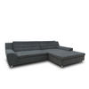 ECKSOFA MORTON Dunkelgrau Mikrofaser  - Chromfarben/Dunkelgrau, MODERN, Textil/Metall (304/200cm) - MID.YOU