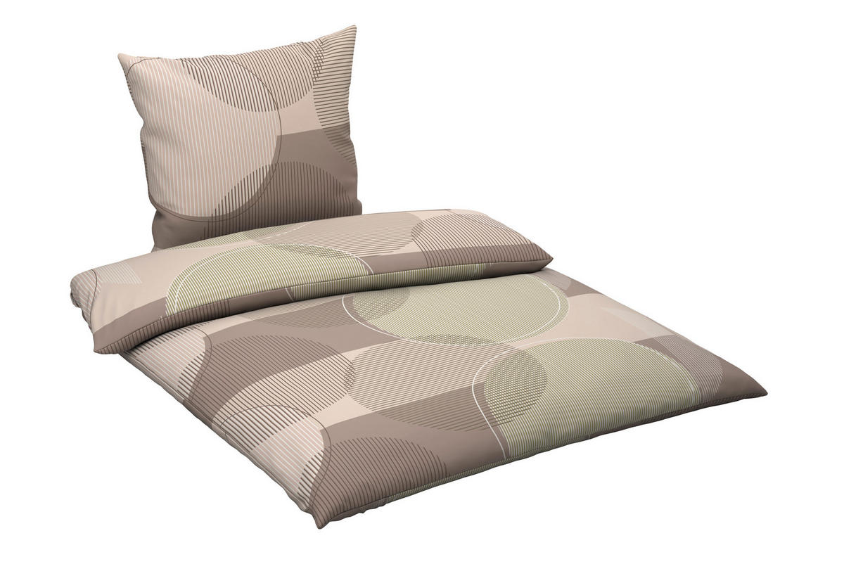 BETTWÄSCHE 2-teilig Flanell 155/220 cm  - Creme, Textil (155/220cm) - Novel