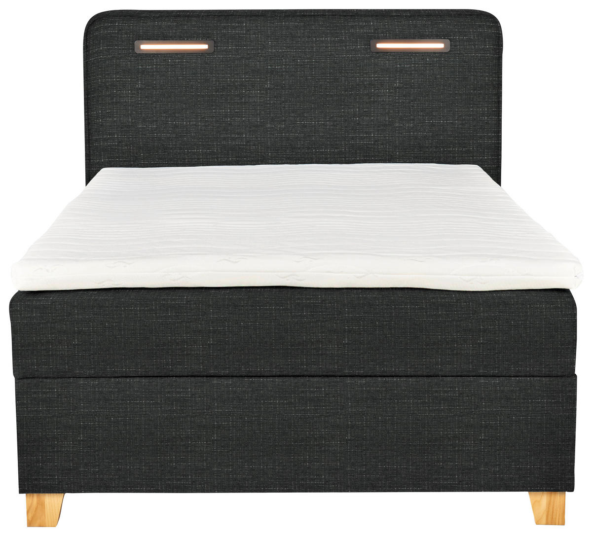 BOXBETT 120/200 cm  in Anthrazit  - Anthrazit, Konventionell, Holz/Textil (120/200cm) - Moderano