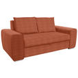 SCHLAFSOFA in Orange  - Chromfarben/Orange, Design, Holz/Textil (199/92/97cm) - Hom`in