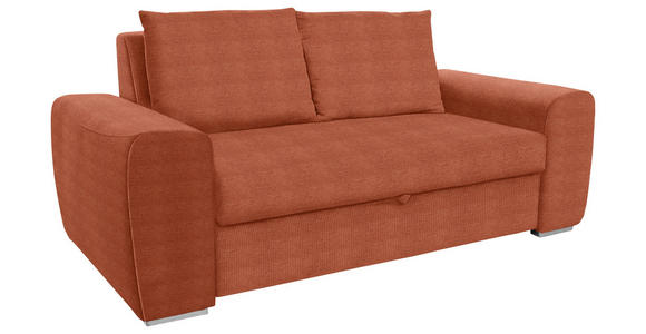 SCHLAFSOFA in Orange  - Chromfarben/Orange, Design, Holz/Textil (199/92/97cm) - Hom`in