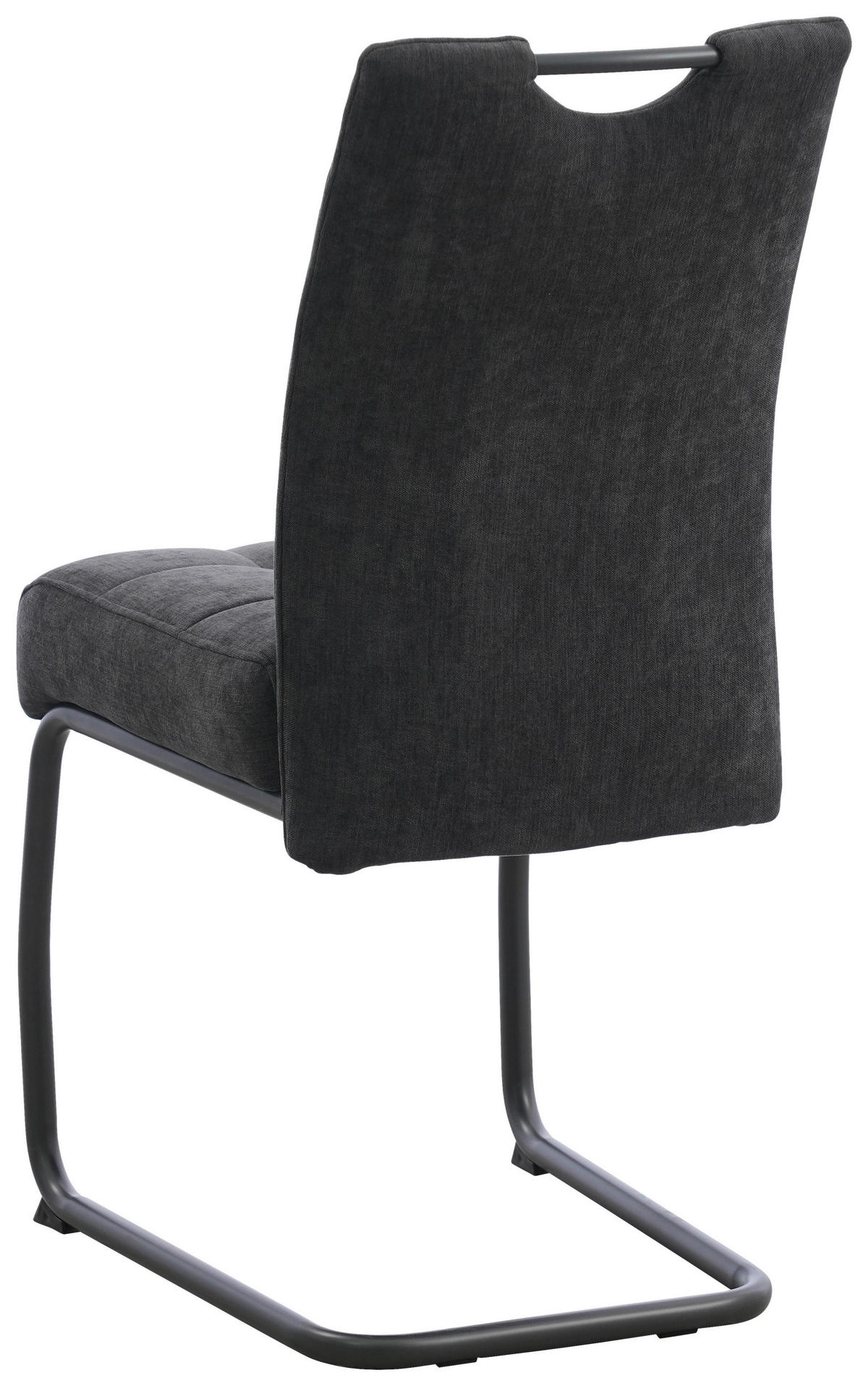 SCHWINGSTUHL   Mikrofaser  - Dunkelgrau/Grau, MODERN, Textil/Metall (44/95/61cm) - MID.YOU