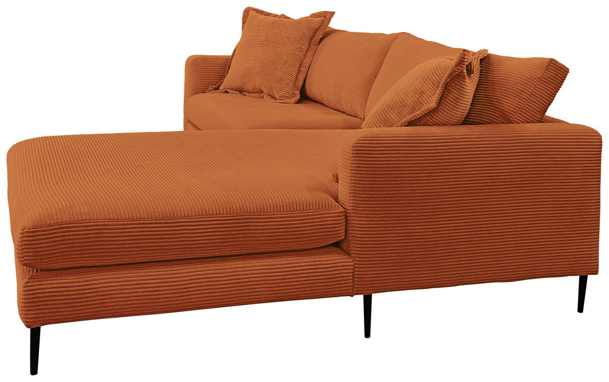 KUTNA GARNITURA tekstil  terakota   - crna/terakota, Design, tekstil/metal (268/193cm) - P & B