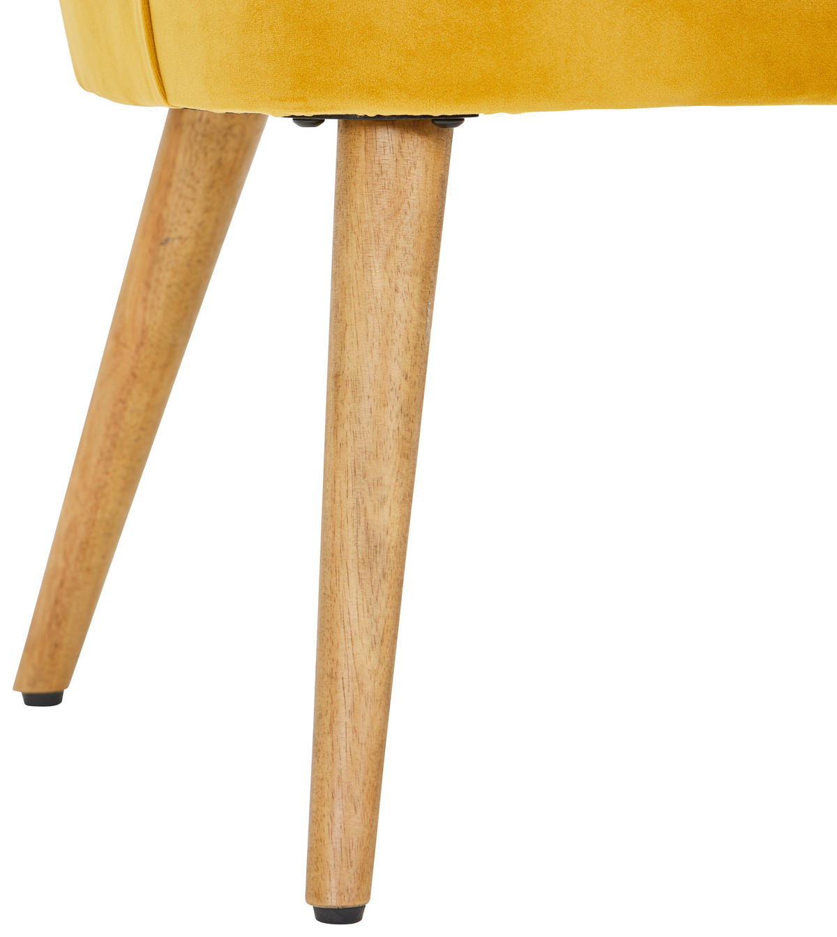 SESSEL Samt Gelb, Ecru    - Ecru/Gelb, Design, Holz/Textil (67/80/65cm) - MID.YOU