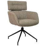 ARMLEHNSTUHL  in Eisen Webstoff  - Schwarz/Grau, Design, Textil/Metall (62/92/65cm) - Dieter Knoll