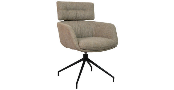 ARMLEHNSTUHL  in Eisen Webstoff  - Schwarz/Grau, Design, Textil/Metall (62/92/65cm) - Dieter Knoll