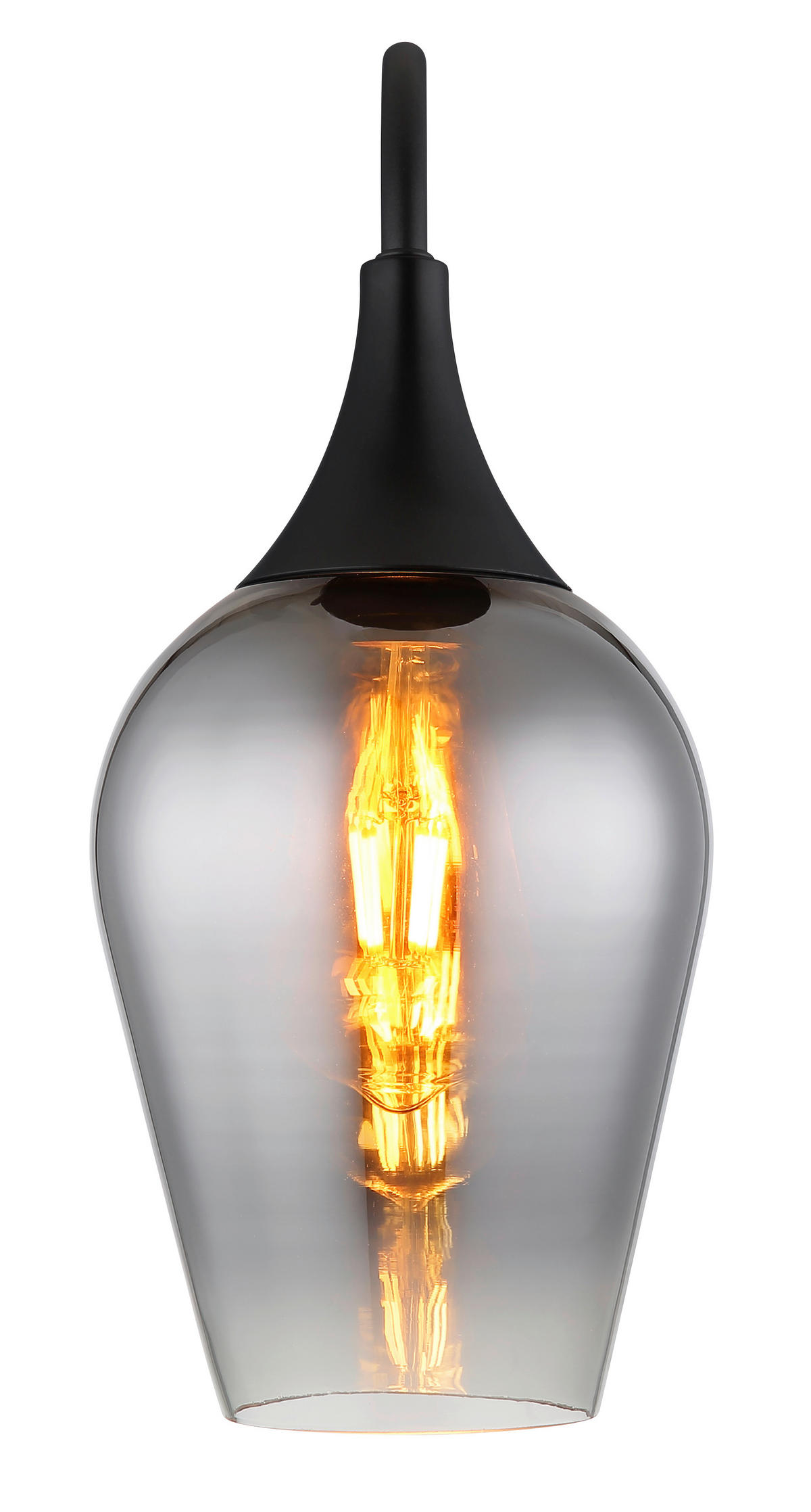WANDLEUCHTE - Klar/Chromfarben, Design, Glas/Metall (15/30cm) - Globo