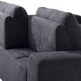 ECKSOFA in Flachgewebe Schwarz  - Schwarz, Design, Textil/Metall (260/188cm) - Hom`in