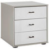 NACHTSCHRANK 60/64/43 cm  - Schieferfarben/Weiß, KONVENTIONELL, Glas/Holzwerkstoff (60/64/43cm) - Novel