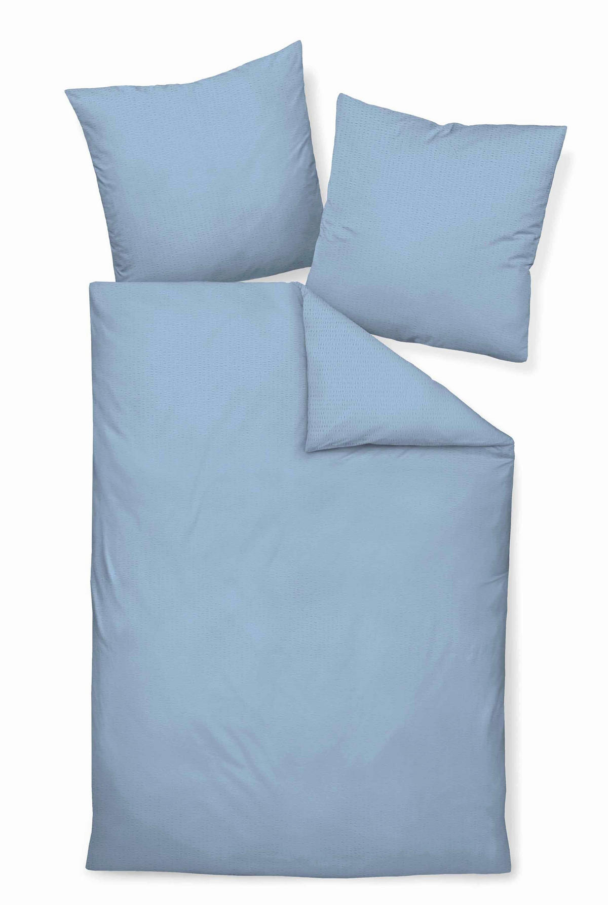 BETTWÄSCHE Seersucker 200/200 cm  - Blau, Basics, Textil (200/200cm) - Janine