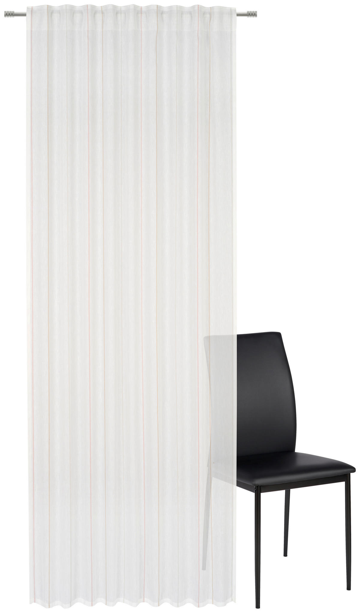KOMBINOVANA ZAVESA narandžasta, svetlosiva, bež - svetlosiva/bež, Dizajnerski, tekstil (140/245cm) - Esposa
