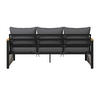 LOUNGESOFA  - Anthrazit/Teakfarben, MODERN, Holz/Metall (190/75.5/73cm) - Ambia Garden