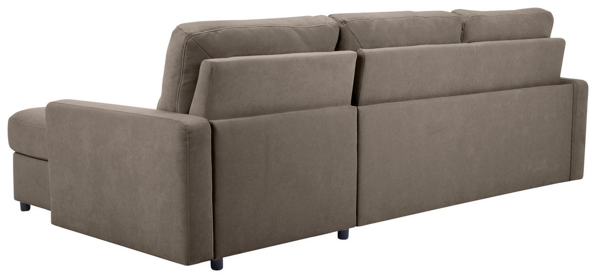 ECKSOFA Braun Webstoff  - Schwarz/Braun, KONVENTIONELL, Kunststoff/Textil (270/160cm) - Carryhome