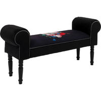 SITZBANK in Textil Multicolor, Schwarz  - Multicolor/Schwarz, Design, Holz/Textil (100/54/30cm) - Kare-Design