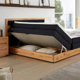 BOXSPRINGBETT 180/200 cm  in Eichefarben, Dunkelblau  - Eichefarben/Schwarz, KONVENTIONELL, Holz/Holzwerkstoff (180/200cm) - Valnatura