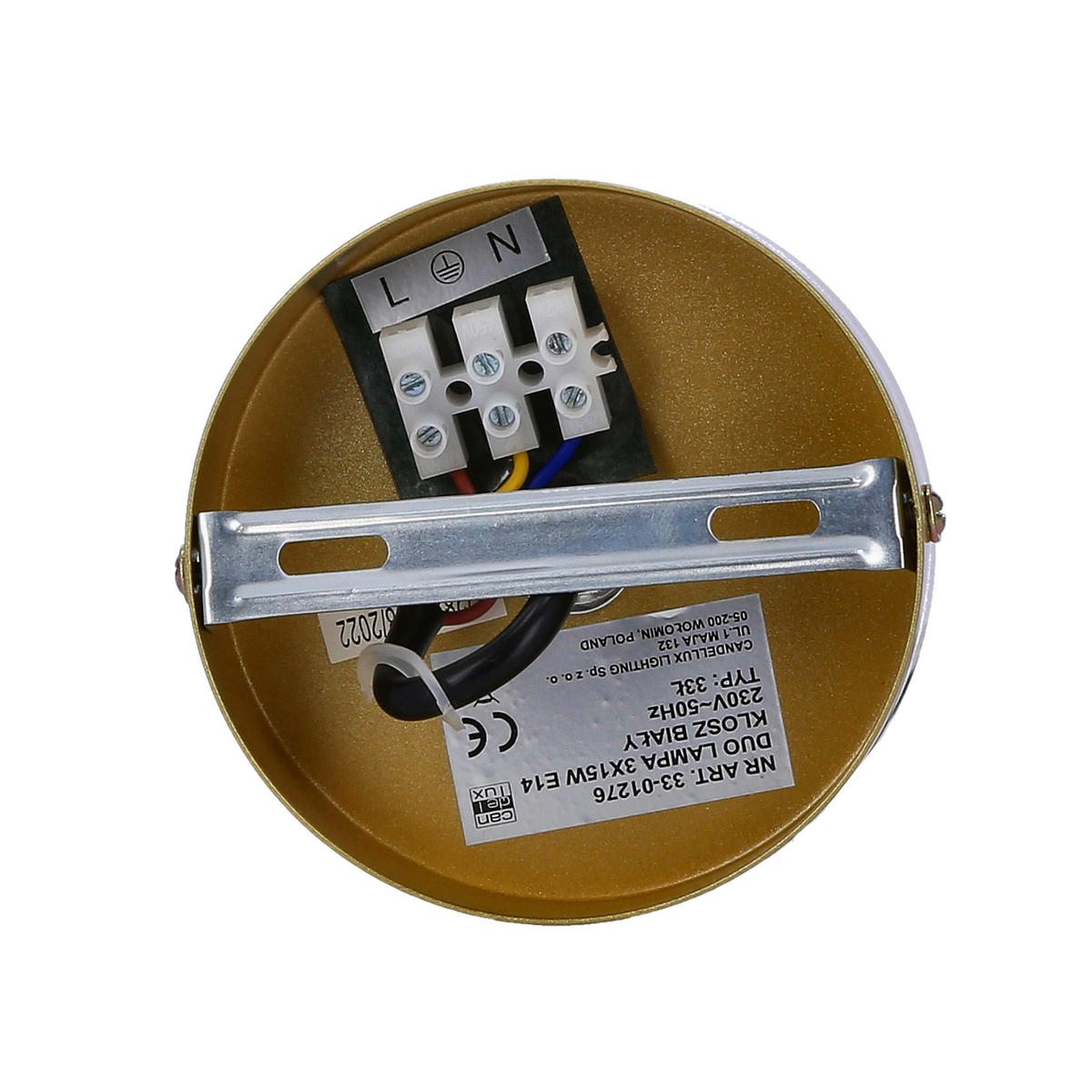HÄNGELEUCHTE 32.5/32.5/115 cm  - Goldfarben/Schwarz, Basics, Metall (32.5/32.5/115cm)