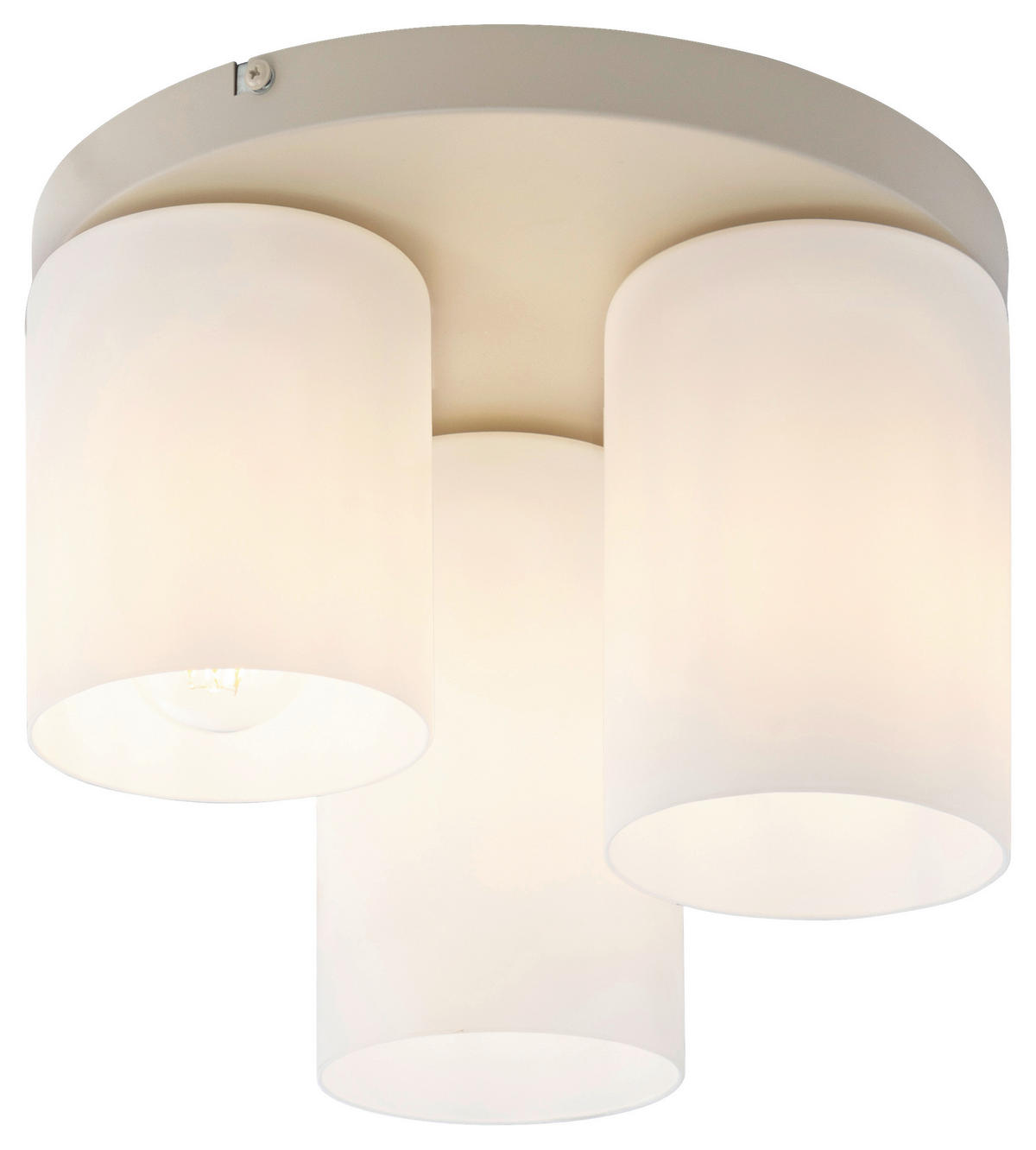 DECKENLEUCHTE  32/23 cm    - Sandfarben, Trend, Glas/Metall (32/23cm) - Novel