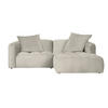ECKSOFA Beige Flachgewebe  - Beige/Schwarz, LIFESTYLE, Kunststoff/Textil (240/173cm) - Stylife