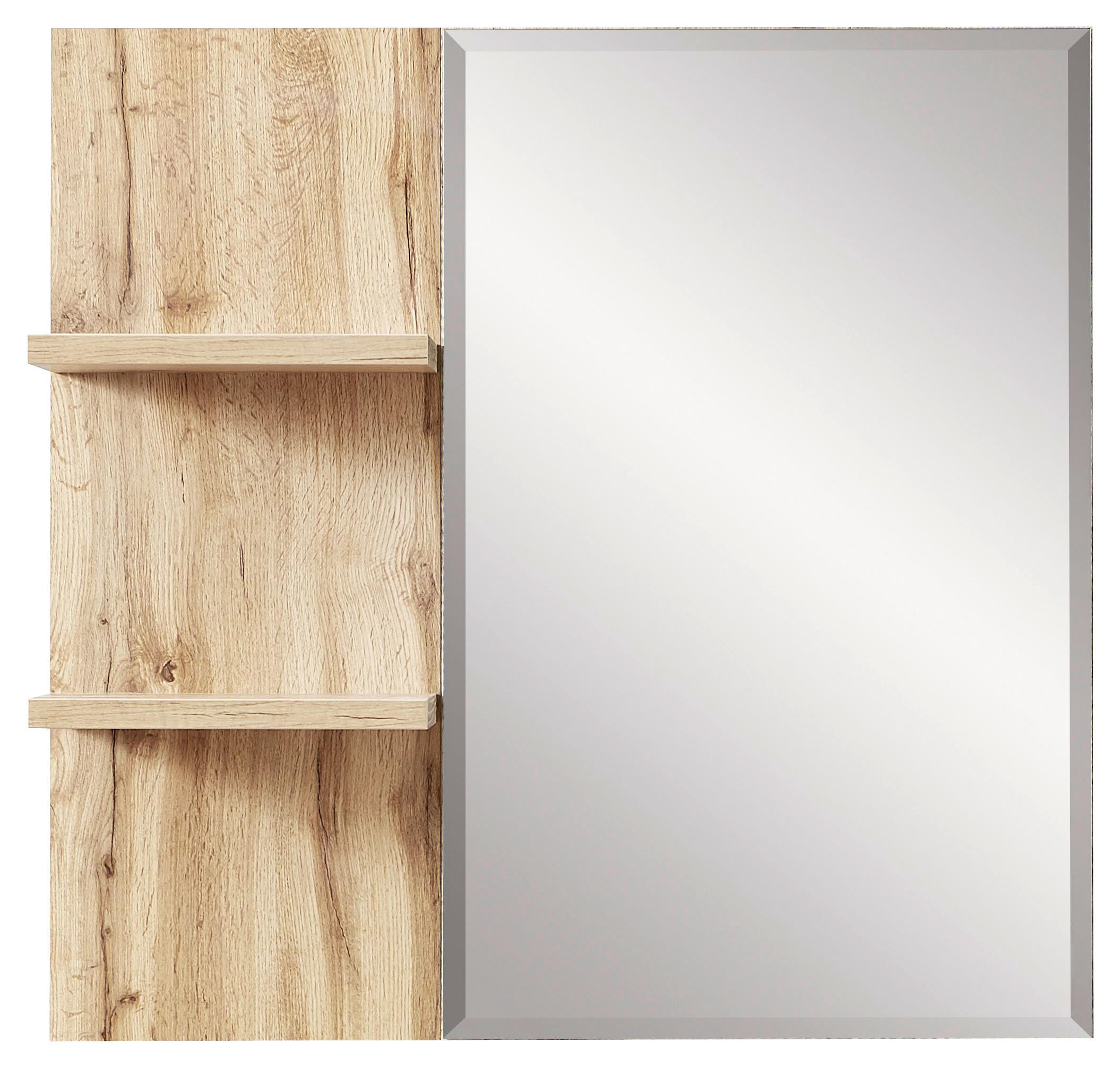 WANDSPIEGEL 80/78/17 cm    - Eichefarben, KONVENTIONELL, Glas/Holzwerkstoff (80/78/17cm) - Voleo