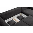 ECKSOFA Graphitfarben Chenille  - Graphitfarben/Grau, KONVENTIONELL, Kunststoff/Textil (293/205cm) - Carryhome