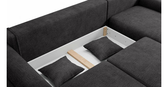 ECKSOFA Graphitfarben Chenille  - Graphitfarben/Grau, KONVENTIONELL, Kunststoff/Textil (293/205cm) - Carryhome