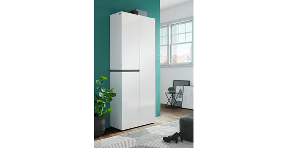SCHUHSCHRANK 80,1/200/34 cm - Anthrazit/Weiß, Design (80,1/200/34cm) - Voleo
