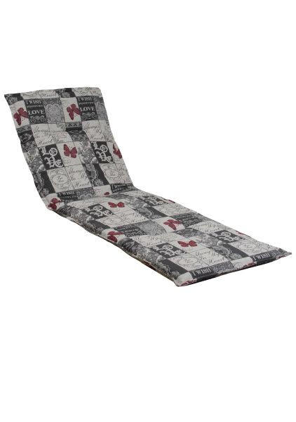 LIEGENAUFLAGE Karo  - Weiß/Grau, Design, Textil (48/4/200cm)