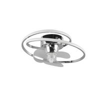 DECKENVENTILATOR  50/20 cm    - Chromfarben/Transparent, Design, Kunststoff/Metall (50/20cm)