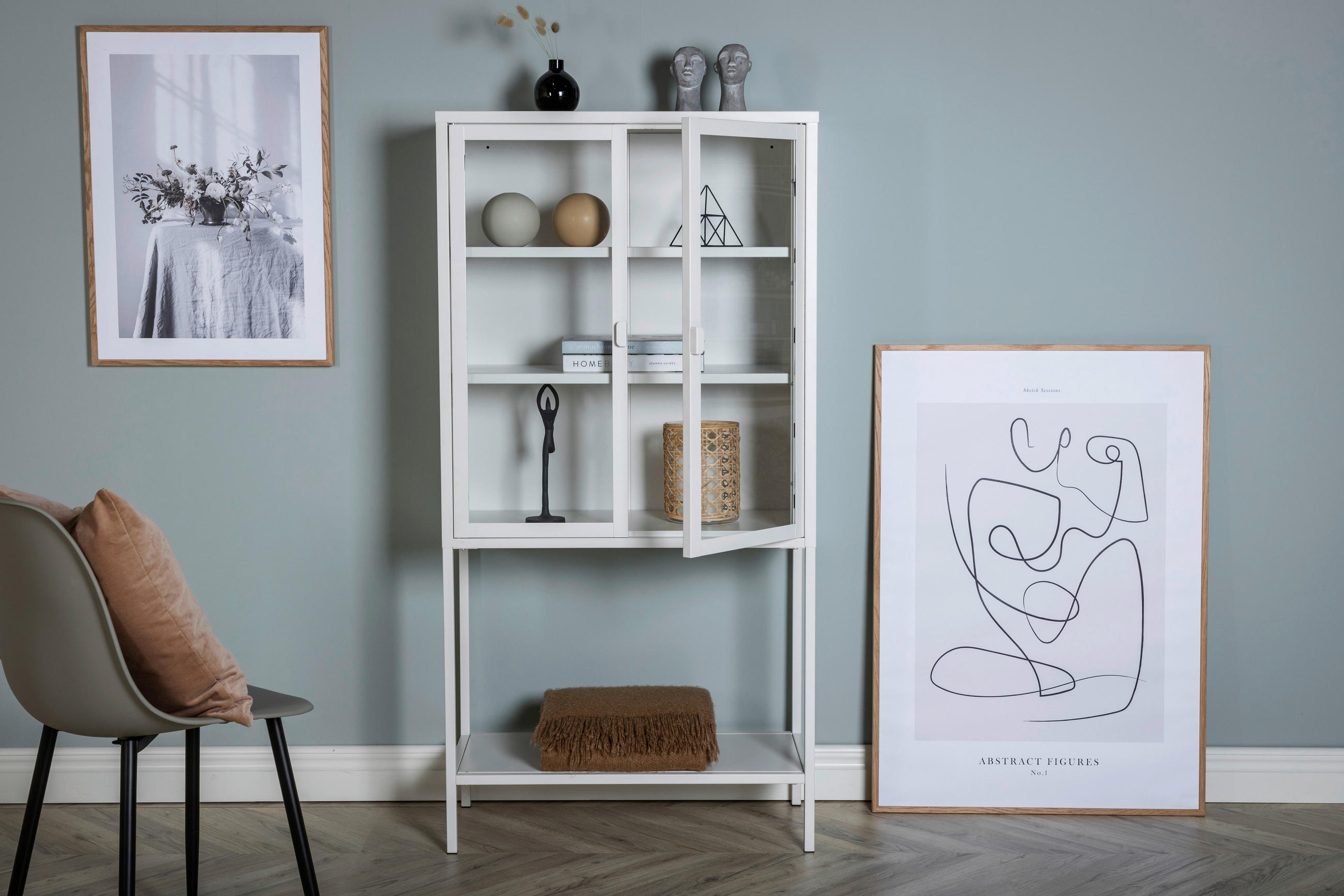 VITRINE in Weiß - Weiß, Design, Metall (75/150/35cm) - Livetastic