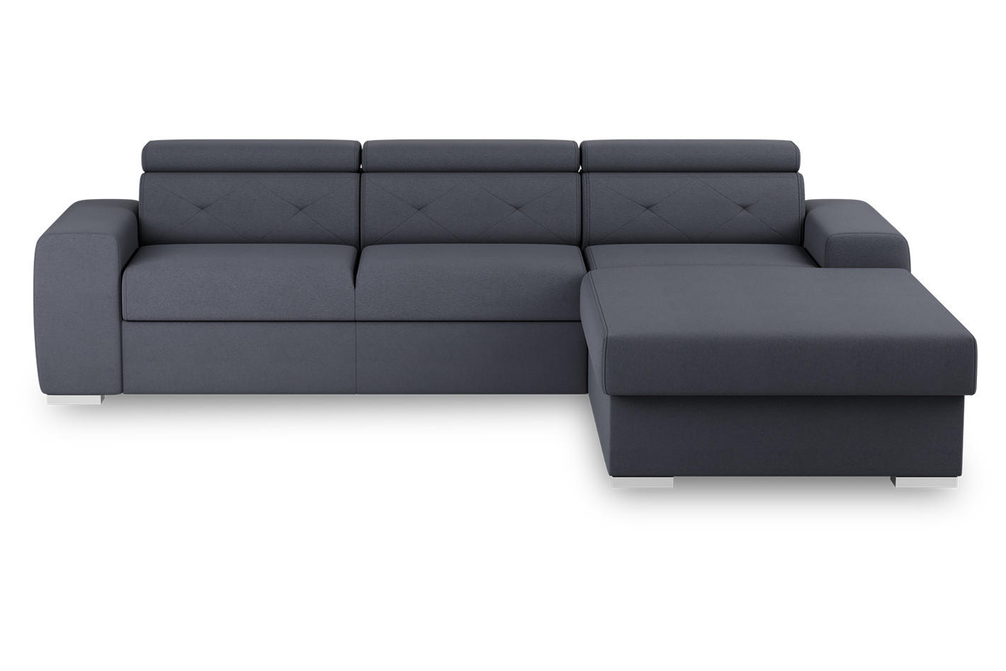 ROHOVÁ ROZKLÁDACÍ POHOVKA, textil, modrá, šedá - šedá/modrá, Design, textil (296/195cm) - MID.YOU