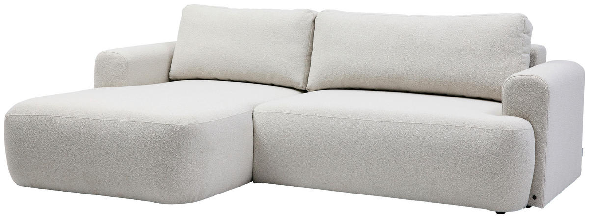 ECKSOFA Perlmutt Bouclé Rückenkissen, Rücken echt  - Perlmutt/Schwarz, KONVENTIONELL, Kunststoff/Textil (170/257cm) - Tom Tailor