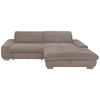 ECKSOFA Greige Cord  - Greige/Eichefarben, Design, Holz/Textil (276/198cm) - SetOne by Musterring