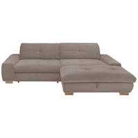 ECKSOFA Greige Cord  - Greige/Eichefarben, Design, Holz/Textil (276/198cm) - SetOne by Musterring