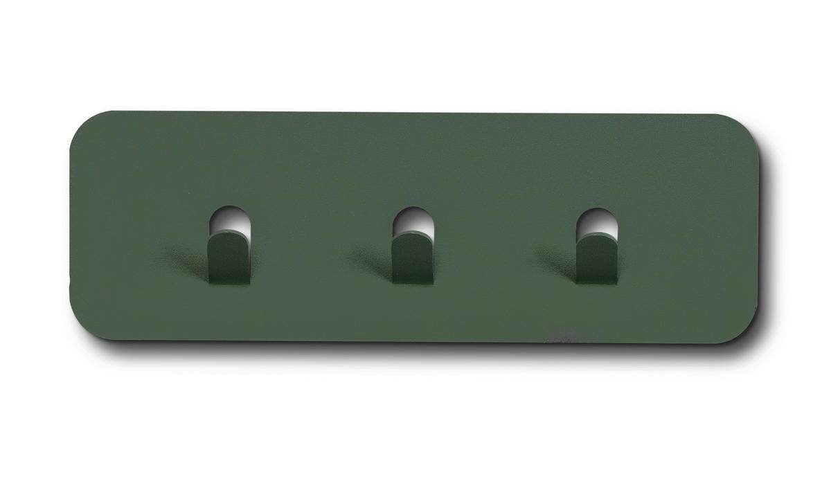 HAKENLEISTE  in Grün  - Grün, Design, Metall (30/10/3cm) - Xora