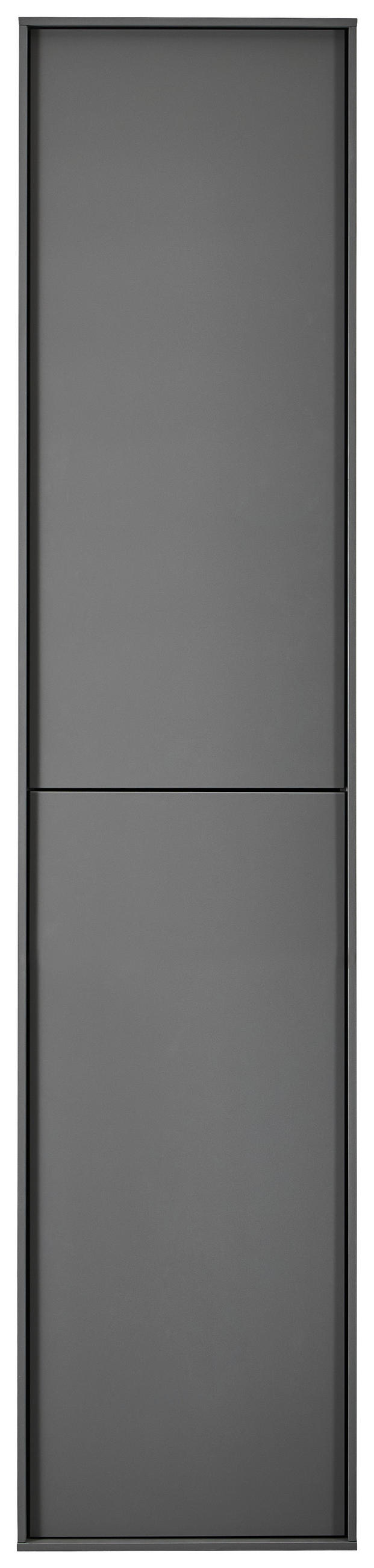 HOCHSCHRANK 40/180/35 cm  - Anthrazit, Modern, Glas/Holzwerkstoff (40/180/35cm) - Welnova