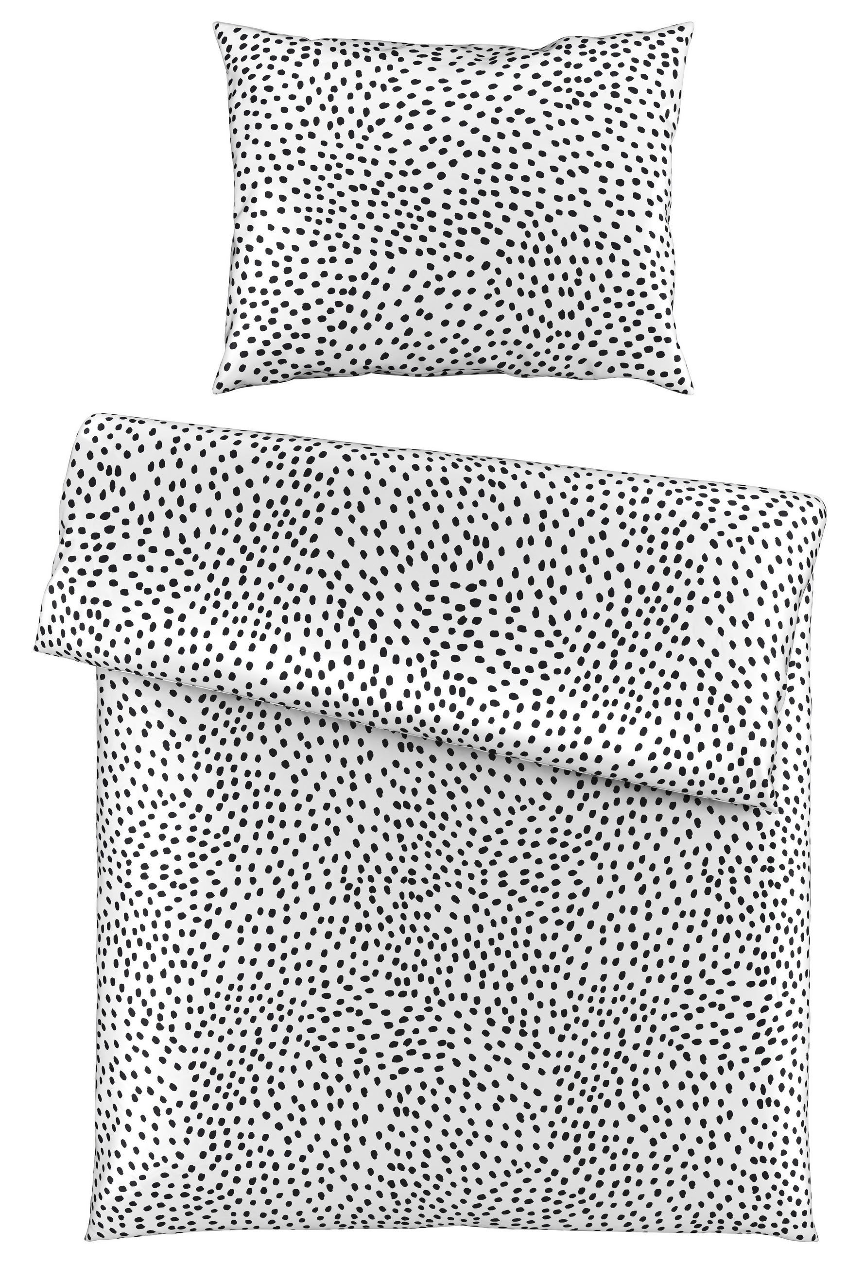 POSTELJINA BLANCO 140/200 cm crna, bela  - bela/crna, Trendi, tekstil (140/200cm) - Esposa