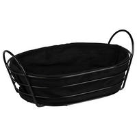 KOŠARICA ZA KRUH     28/20/11,5 cm         - črna, Basics, kovina/tekstil (28/20/11,5cm) - Kesper