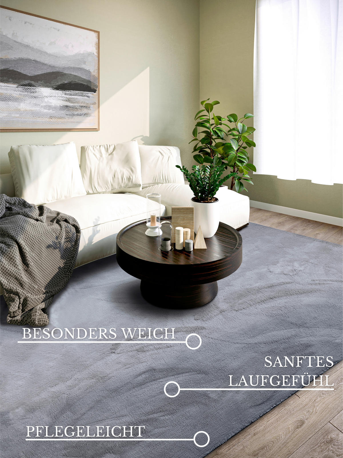 HOCHFLORTEPPICH 120/170 cm Kollektion 1899 Anthrazit rechteckig  - Anthrazit, Design, Textil (120/170cm) - Villeroy & Boch