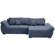 ECKSOFA Anthrazit Flachgewebe  - Anthrazit/Schwarz, Design, Kunststoff/Textil (278/175cm) - Xora