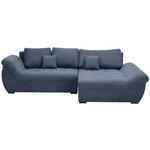 ECKSOFA Anthrazit Flachgewebe  - Anthrazit/Schwarz, Design, Kunststoff/Textil (278/175cm) - Xora