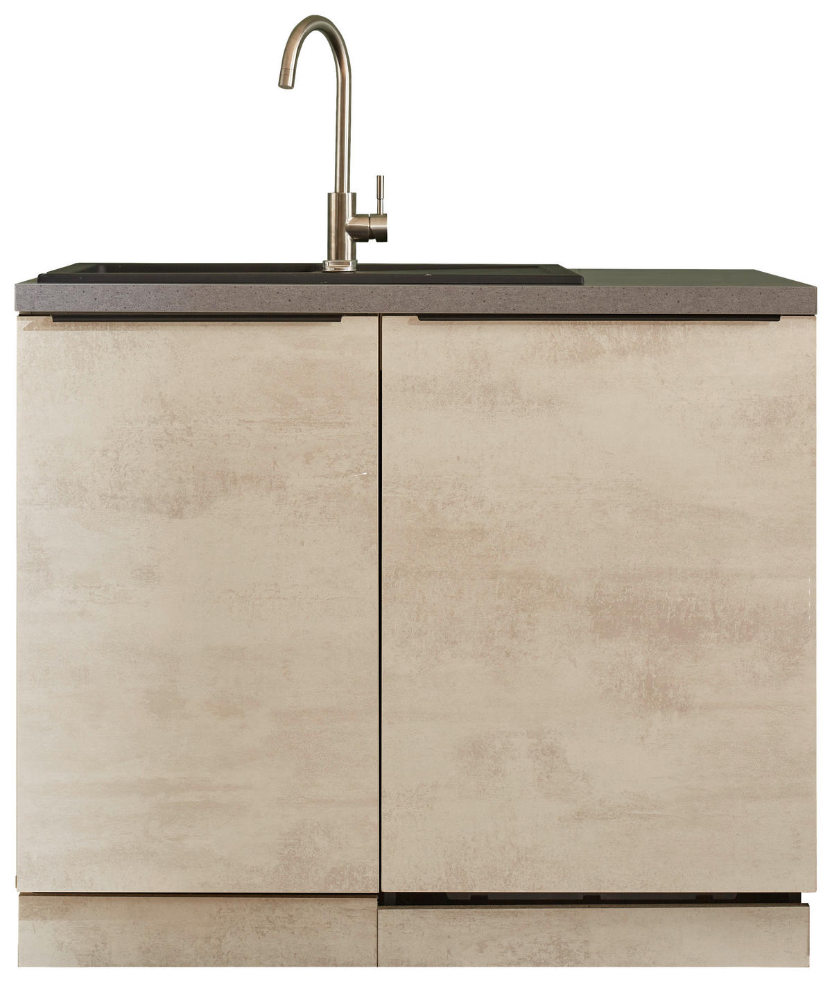 SPÜLENUNTERSCHRANK 110/94/60 cm  in Weiß, Anthrazit  - Anthrazit/Schwarz, Design, Holzwerkstoff/Kunststoff (110/94/60cm) - MID.YOU