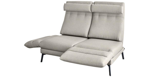 2-SITZER-SOFA in Flachgewebe Beige  - Beige/Schwarz, Design, Textil/Metall (178-226/83-113/96-177cm) - Dieter Knoll