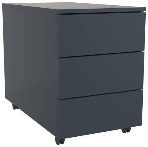 ROLLCONTAINER Anthrazit  - Anthrazit, MODERN, Holzwerkstoff/Kunststoff (39/55/70cm) - MID.YOU