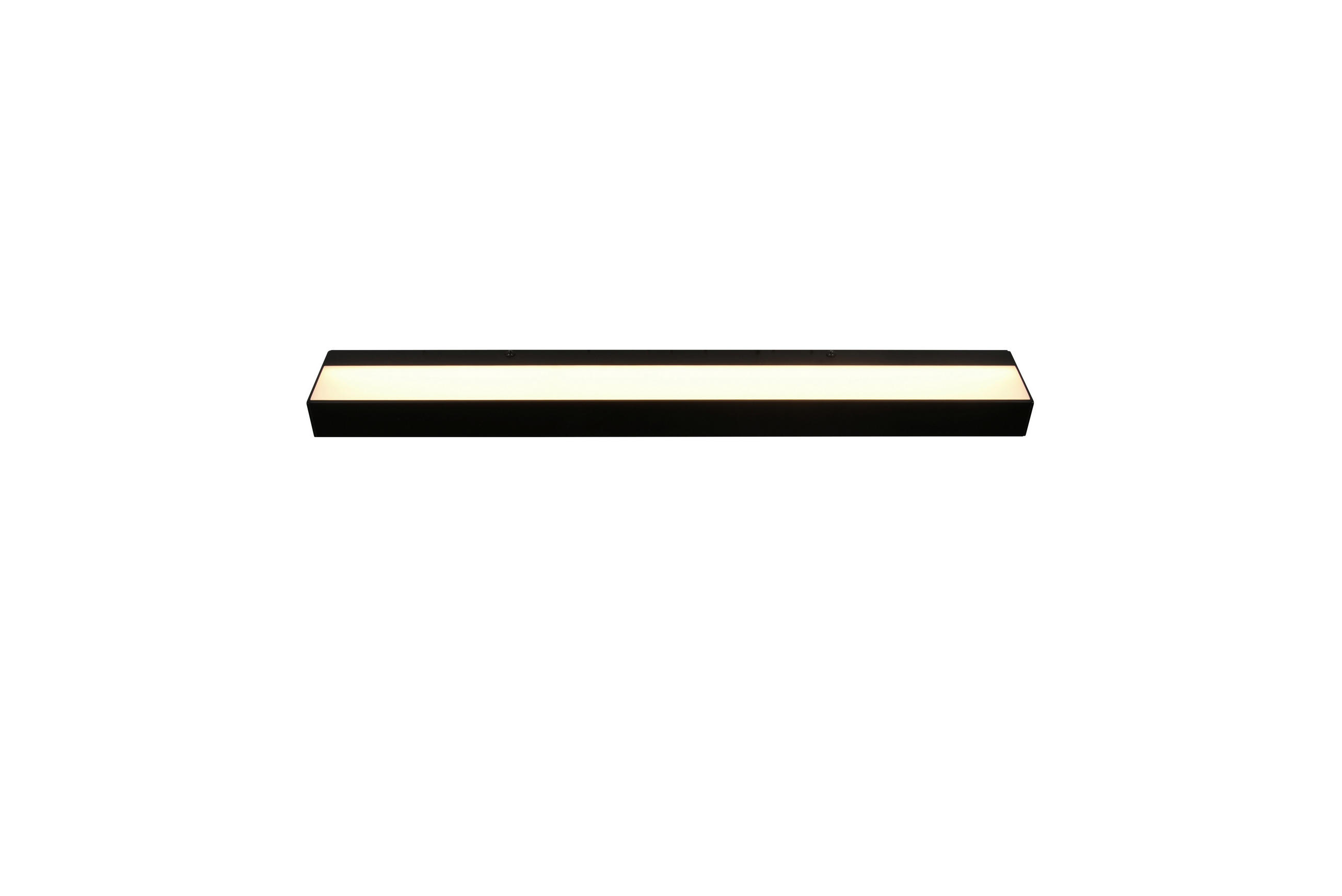 BADEZIMMER-WANDLEUCHTE   - Schwarz/Weiß, Basics, Kunststoff/Metall (3,6/60/8cm) - Trio Leuchten