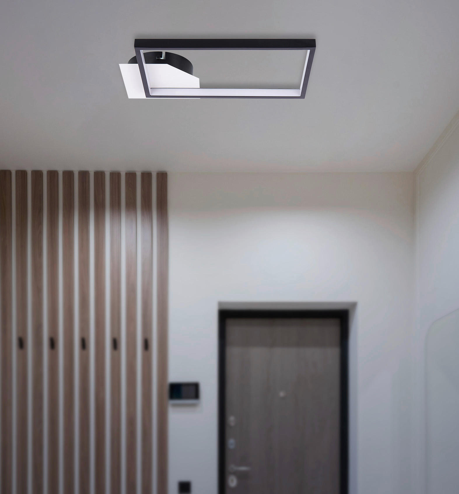 LED SVJETILJKA STROPNA OSLO  - crna, Design, metal/plastika (31,6/21,6/4,7cm)