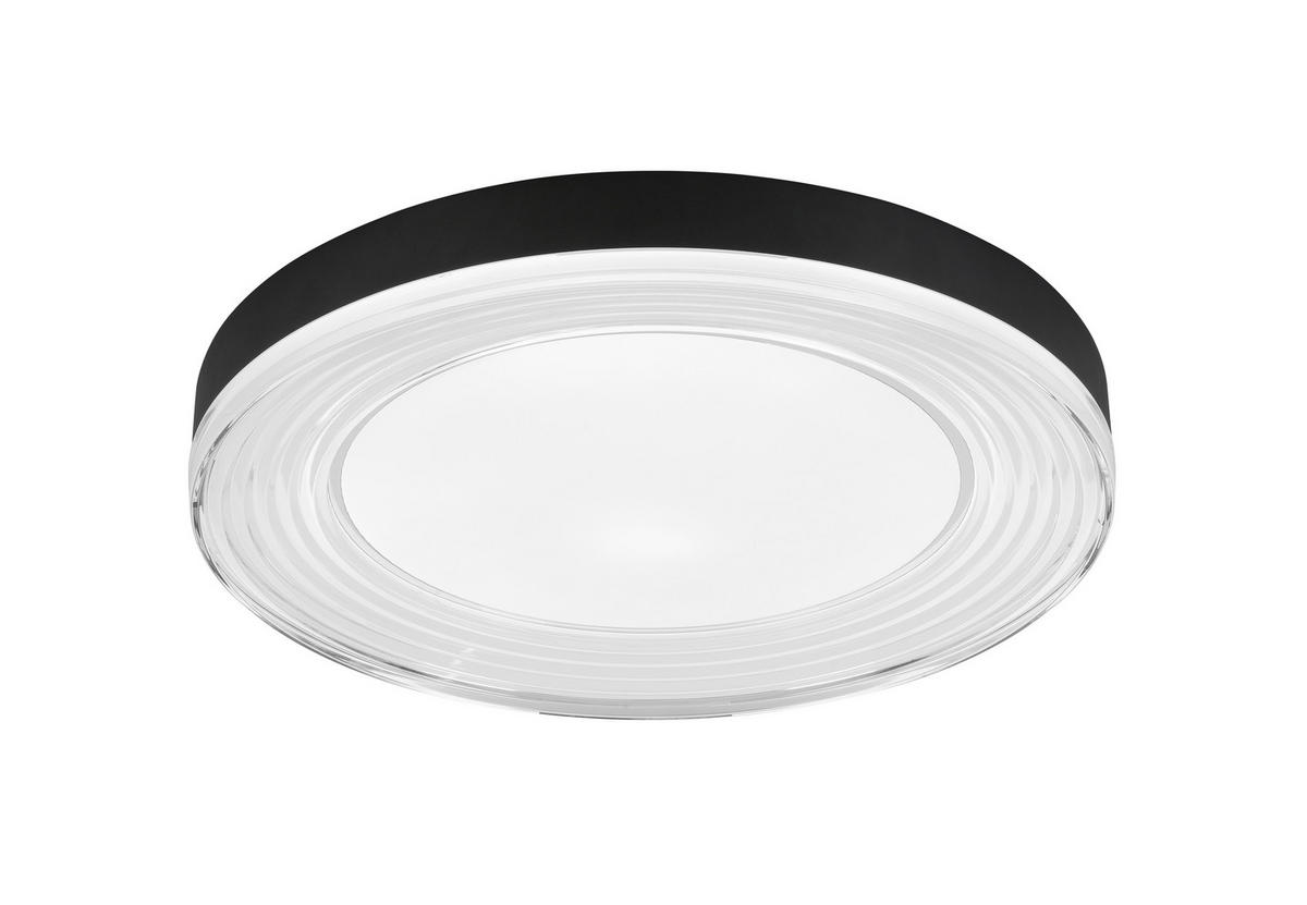 PLAFONIERĂ CU LED - alb/culoare crom, Basics, plastic/metal (48/6,5cm) - Novel